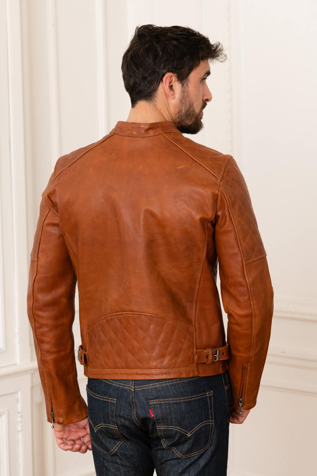 Biker jacket with shell pockets - Image n°4