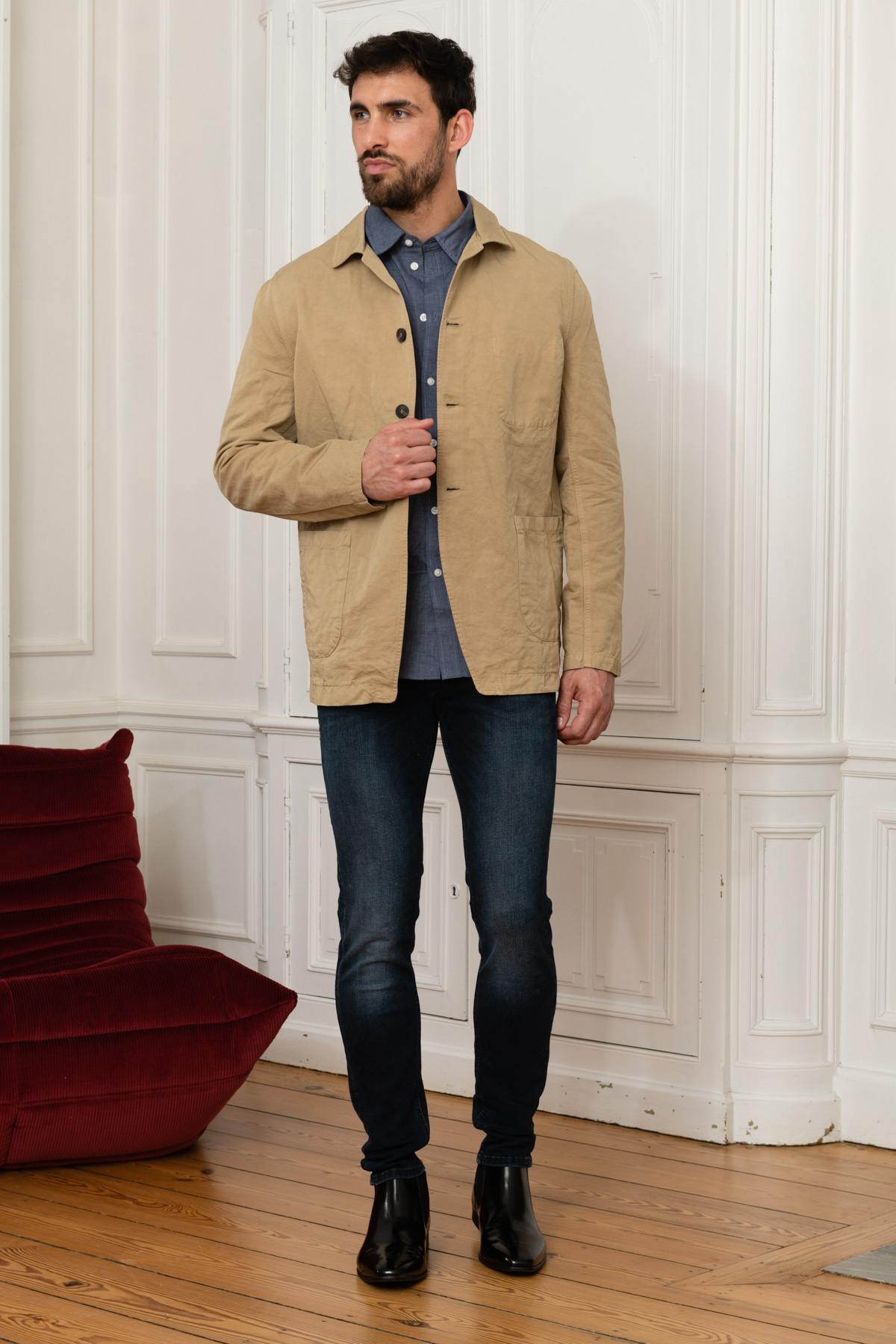 Beige overshirt jacket - Image n°2