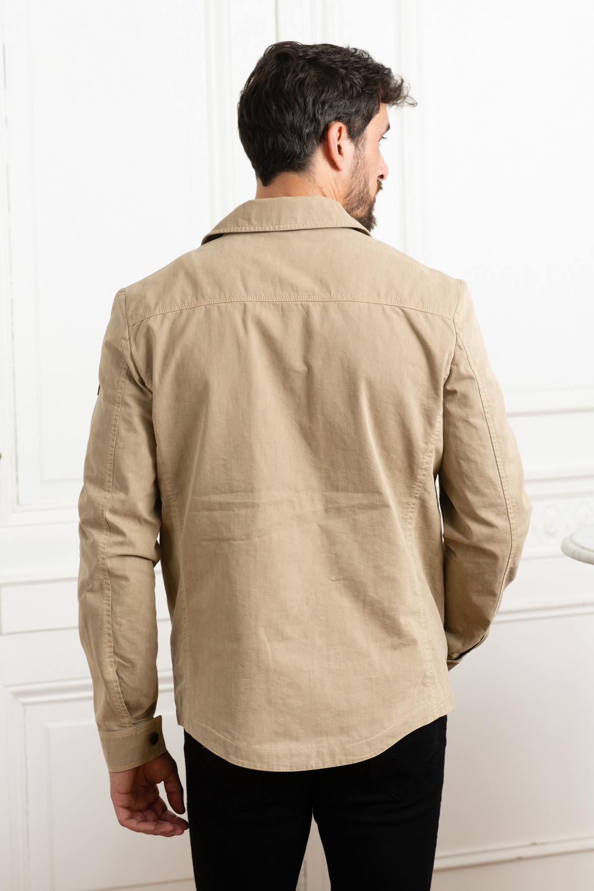 Beige overshirt jacket - Image n°5