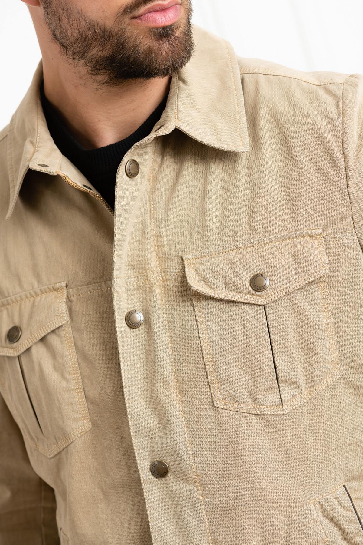 Beige overshirt jacket - Image n°7