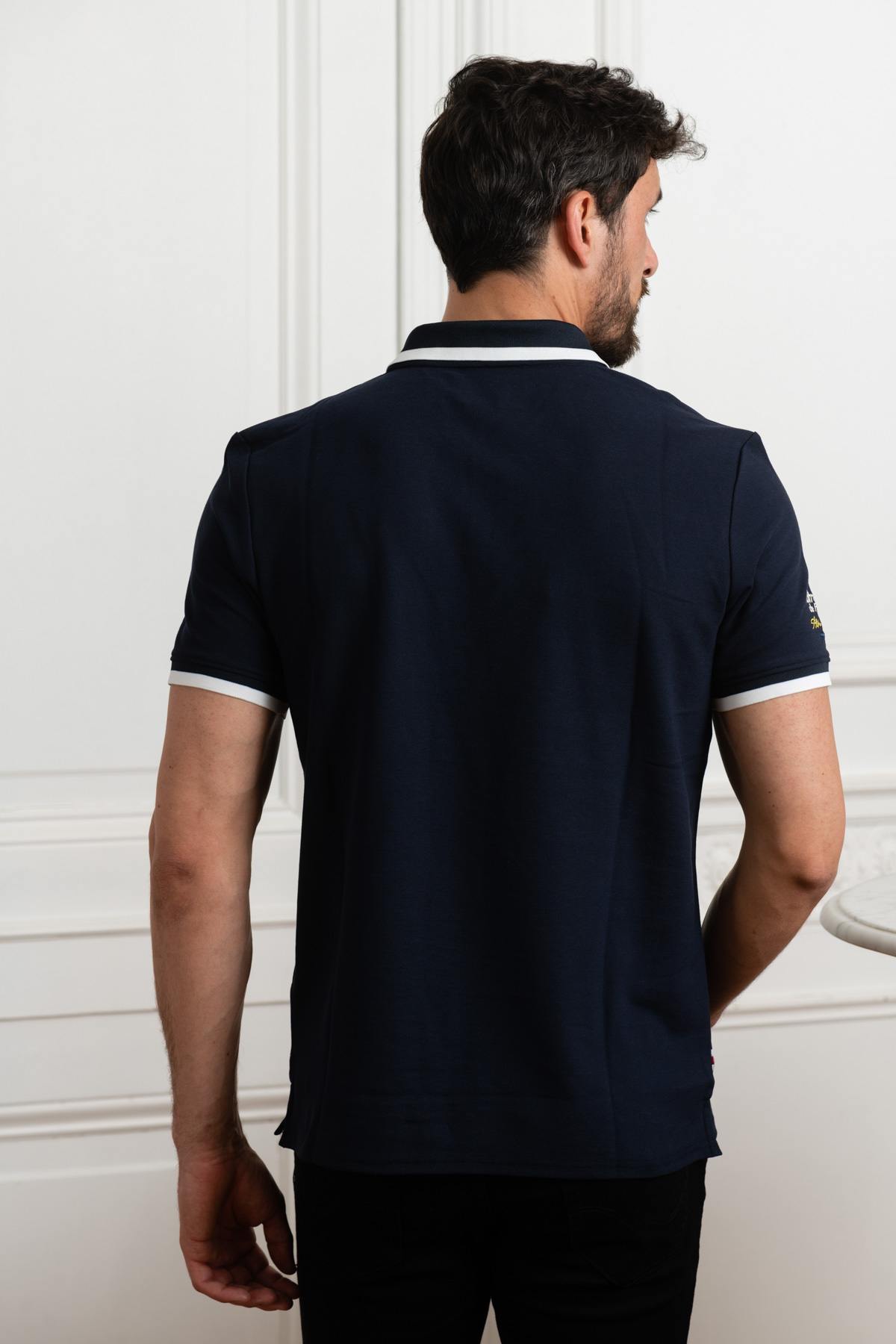 Patrouille de France men's blue polo shirt - Image n°4