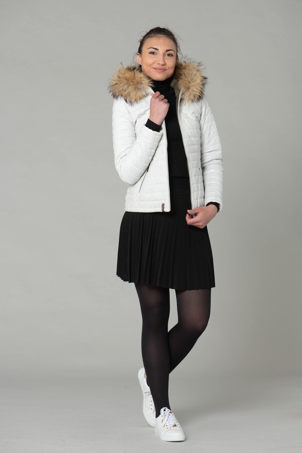 White leather down jacket - Image n°2