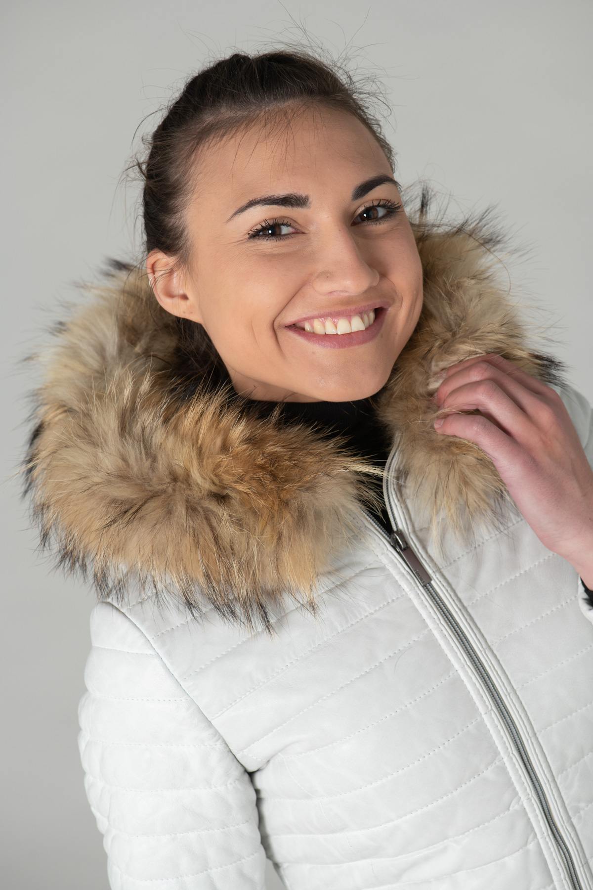 White leather down jacket - Image n°7