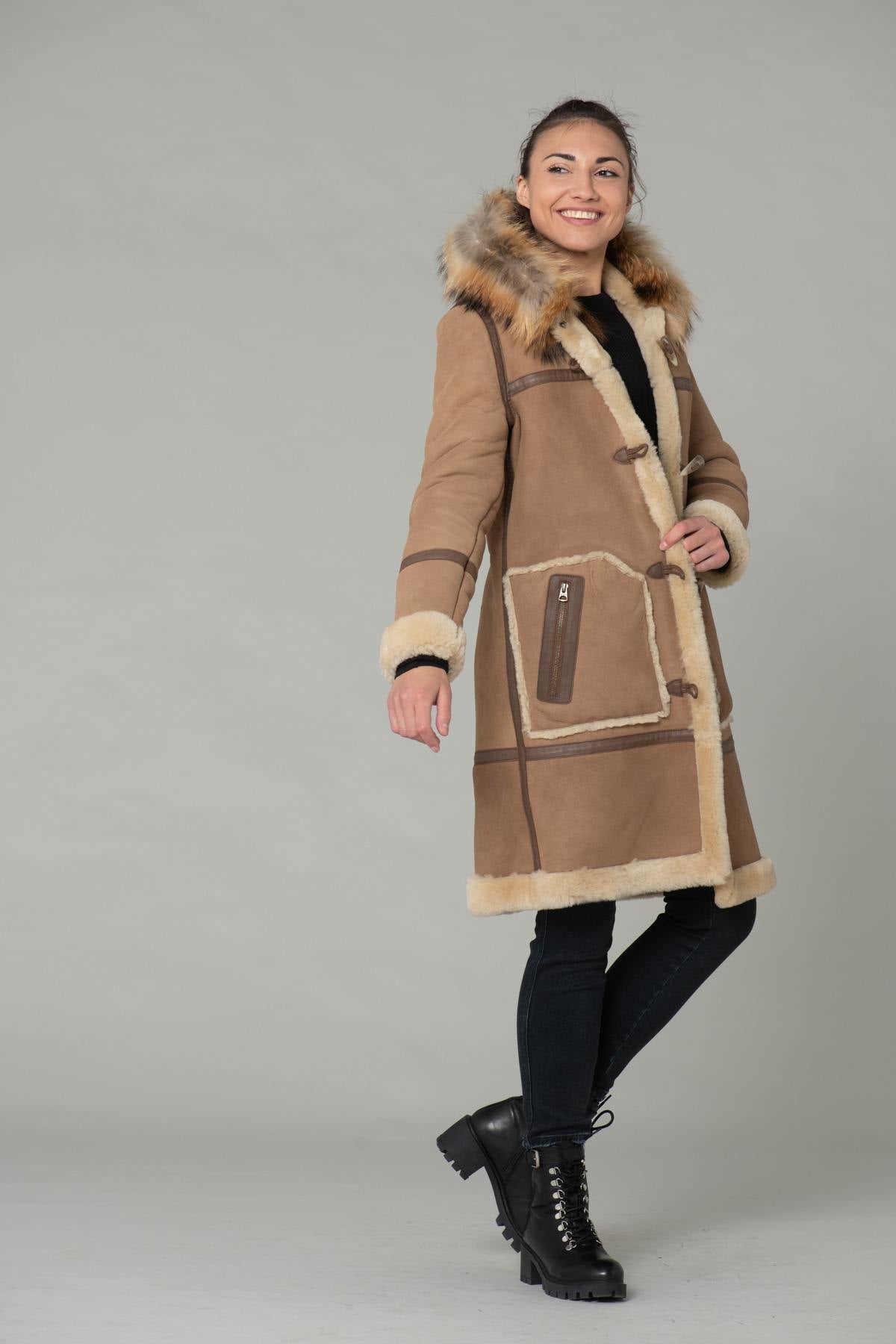 Long woolen coat Duffle Coat - Image n°2