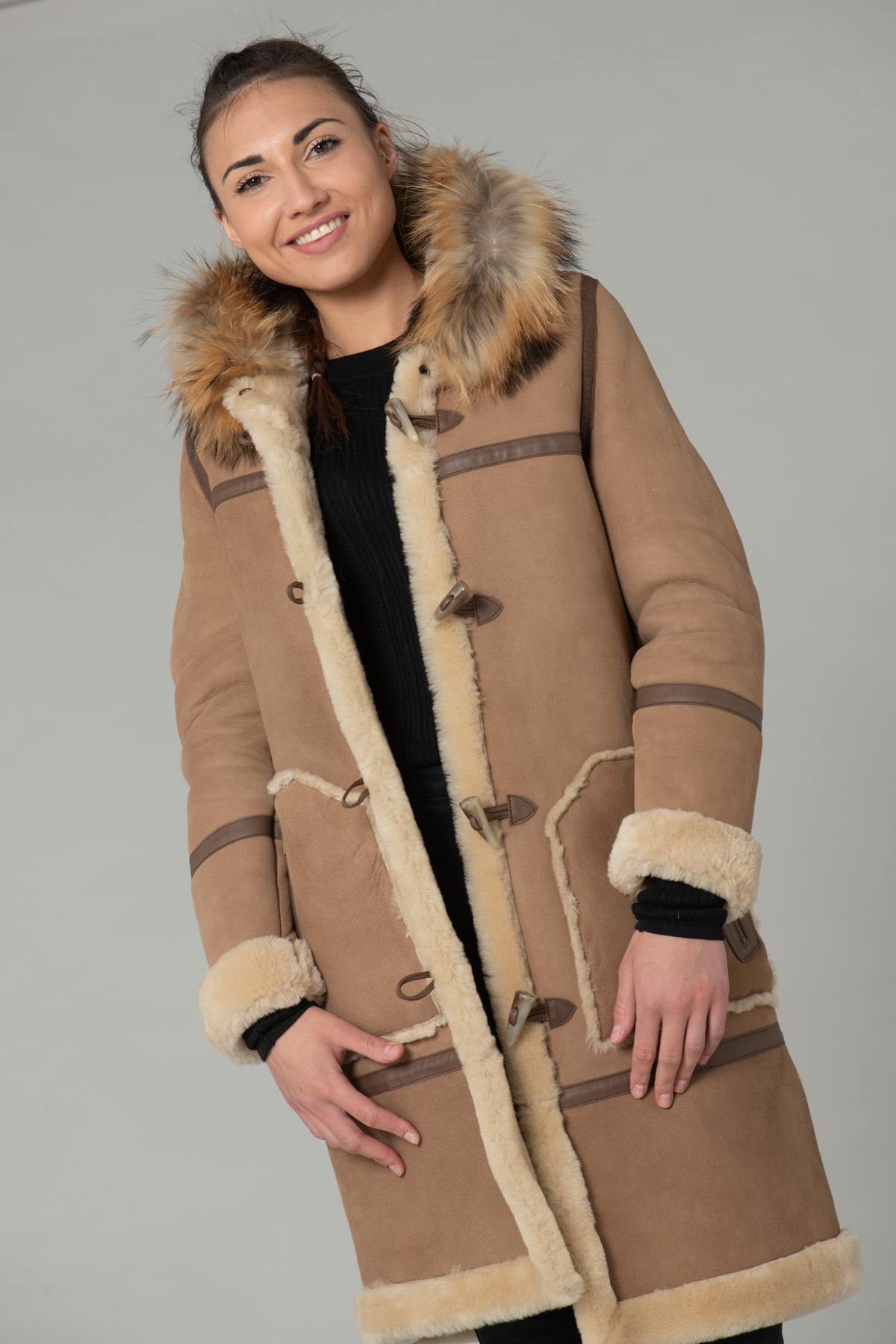 Long woolen coat Duffle Coat - Image n°6