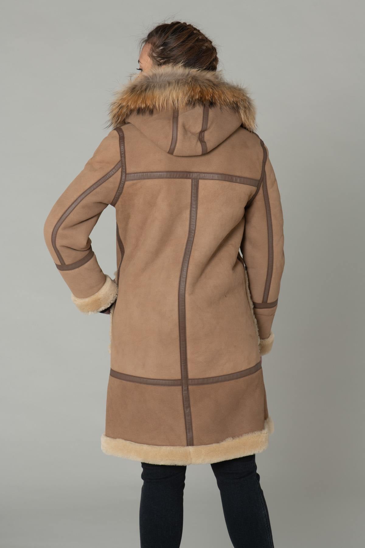 Long woolen coat Duffle Coat - Image n°4