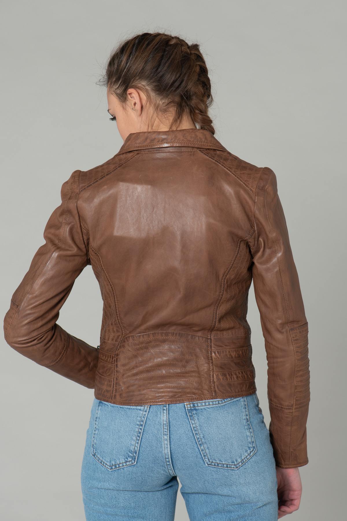 Perfecto in aged brown leather - Image n°6