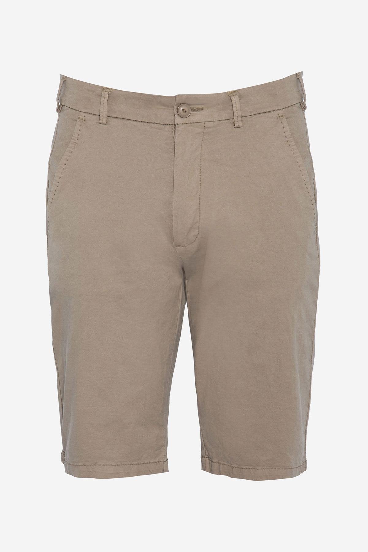 Men's beige chino shorts - Image n°3