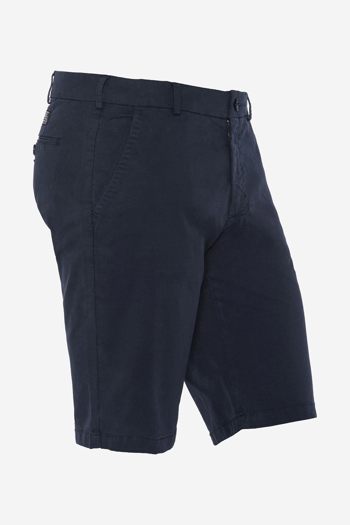 Navy blue chino shorts - Image n°1