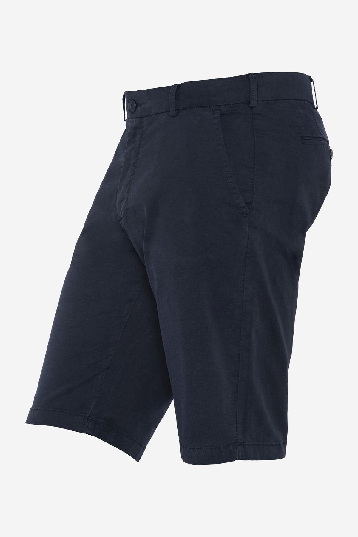 Navy blue chino shorts - Image n°4