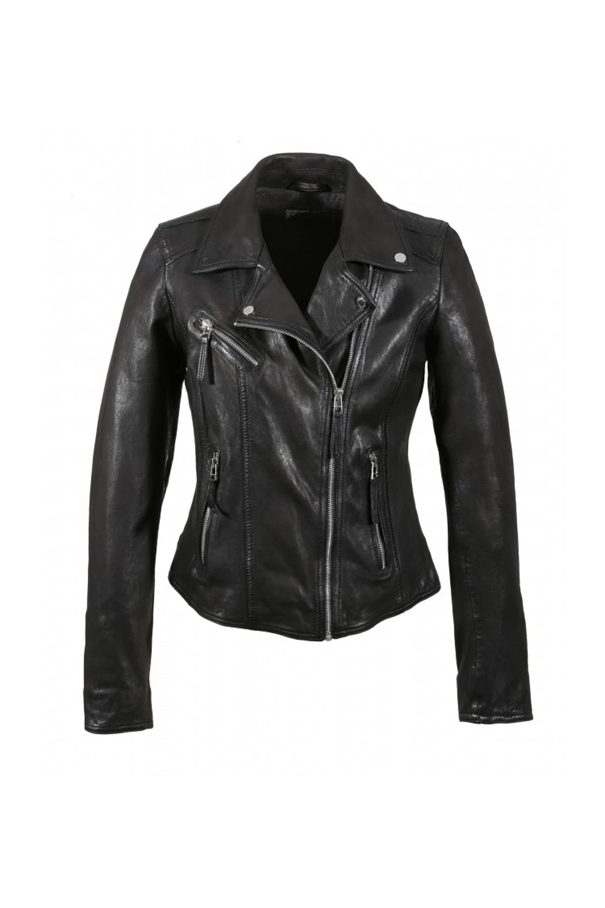 Black slim fit Biker Jacket - Image n°9