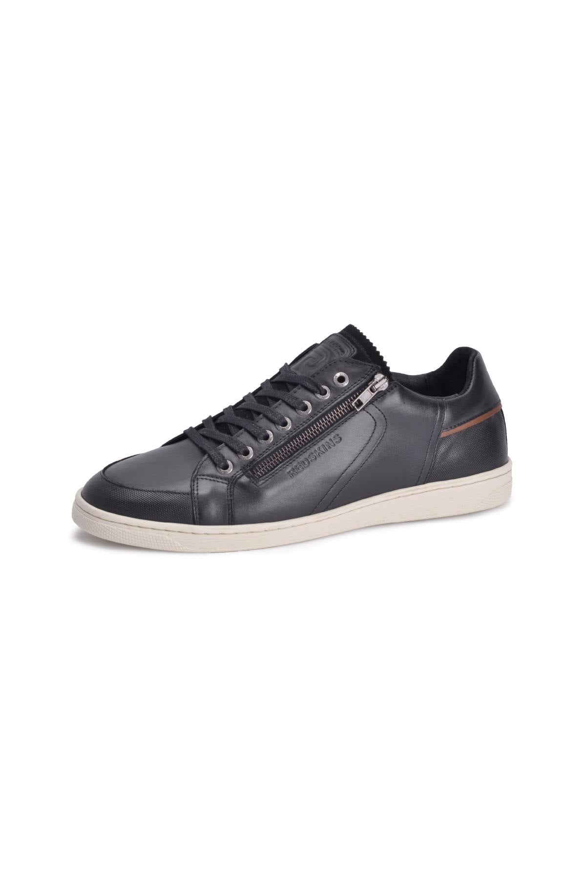 Leather sneakers with zip - Image n°1