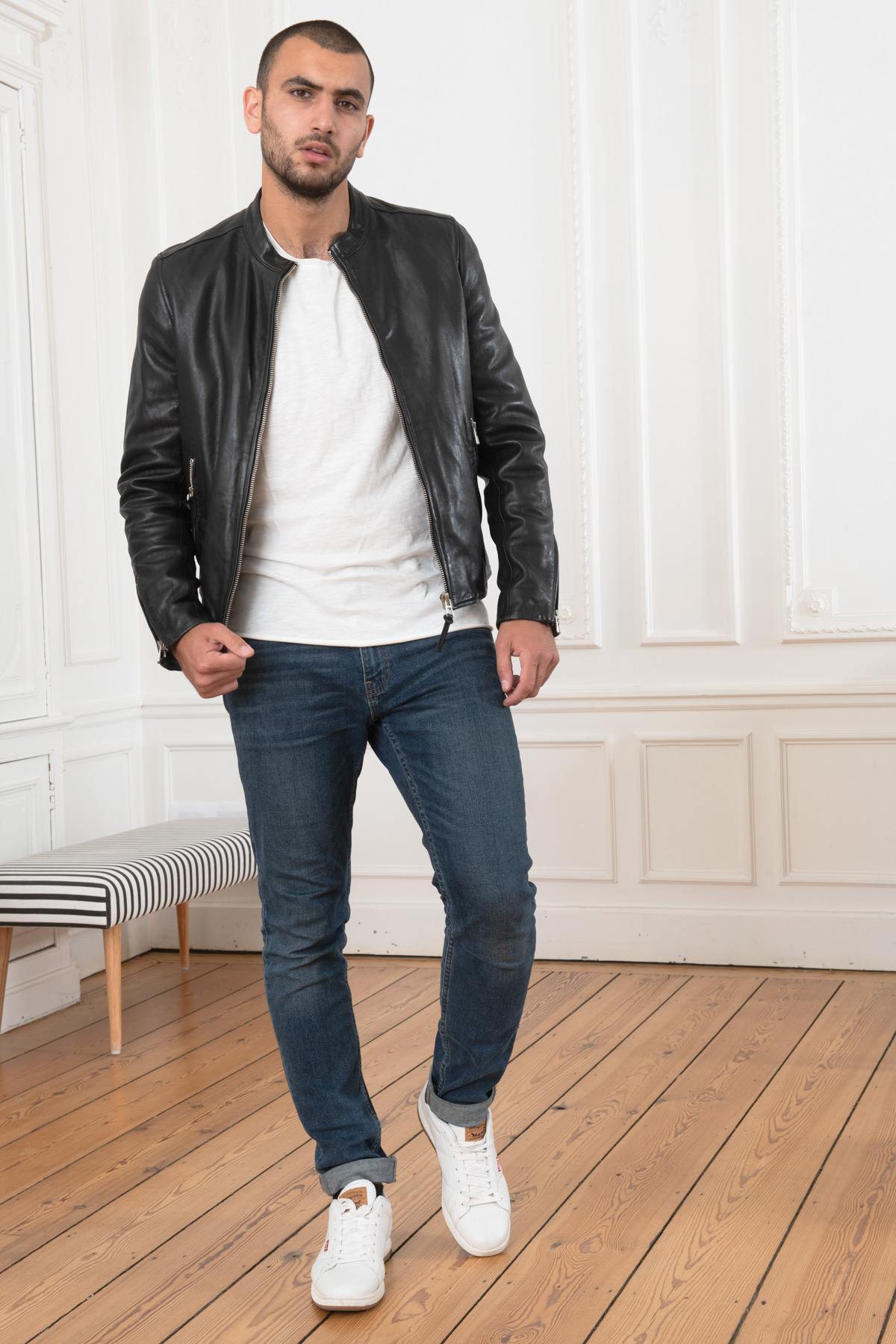 Eco-responsible leather jacket - Image n°2