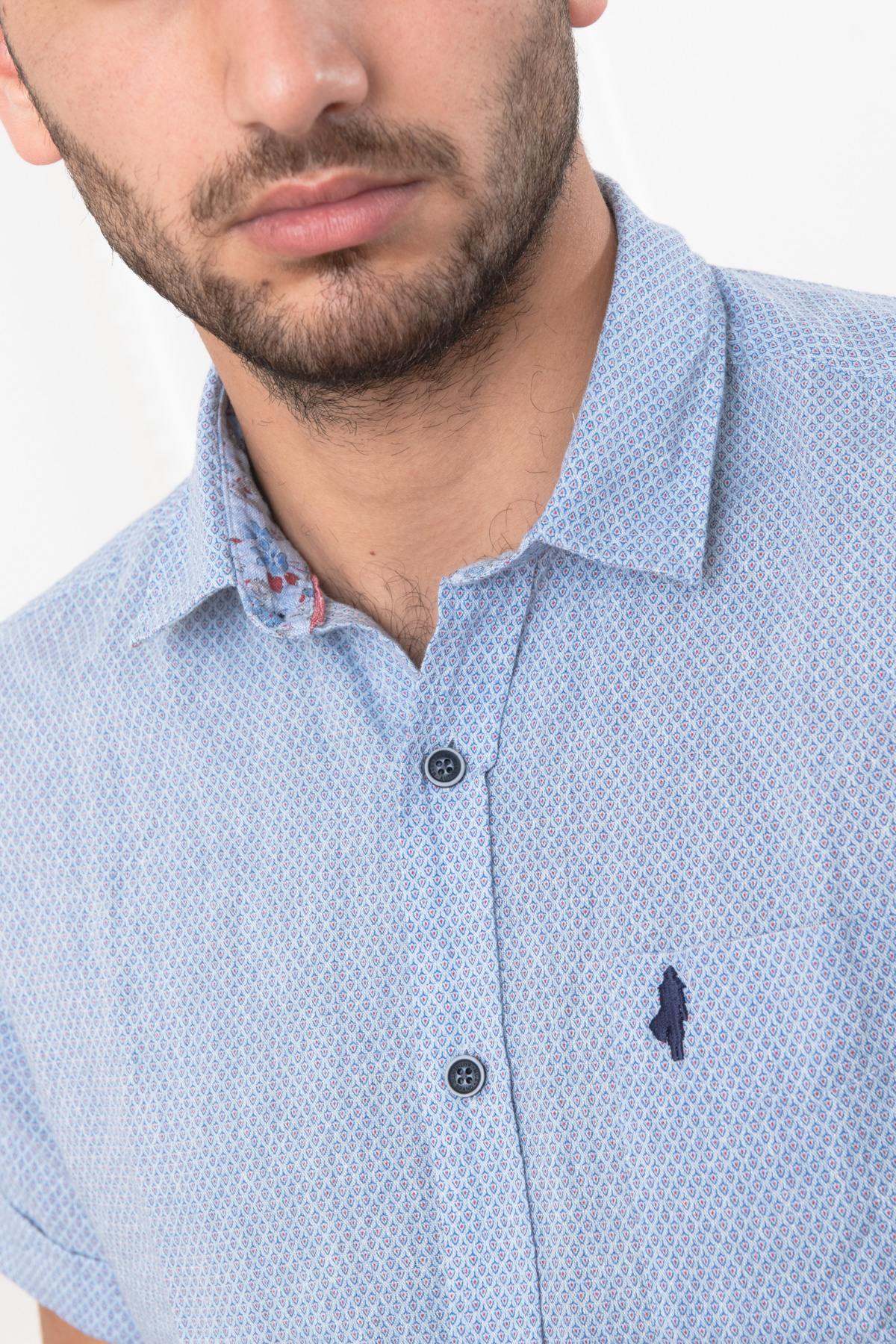 Sky Blue Short Sleeve Shirt - Image n°5