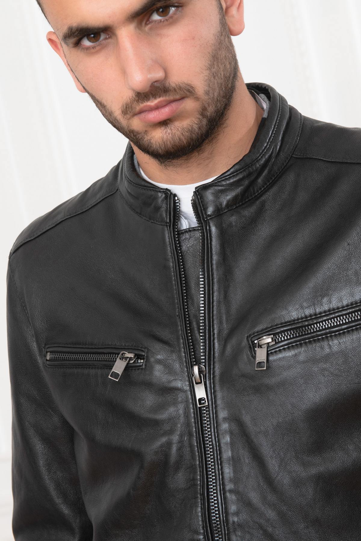 Black leather jacket - Image n°2