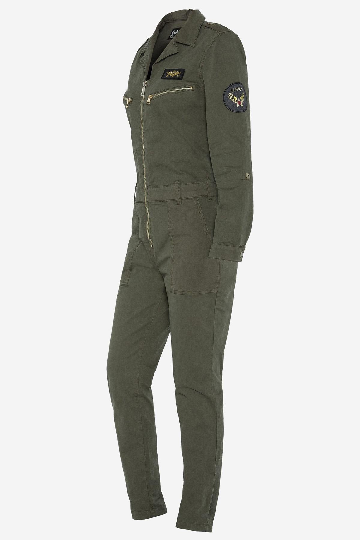 Women's khaki army jumpsuit - Image n°5