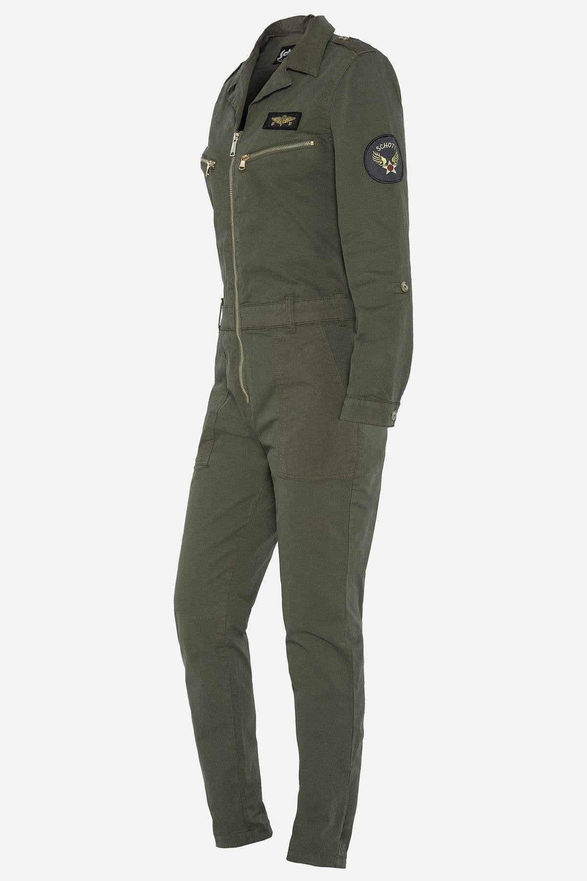 Khaki military jumpsuit - Image n°4