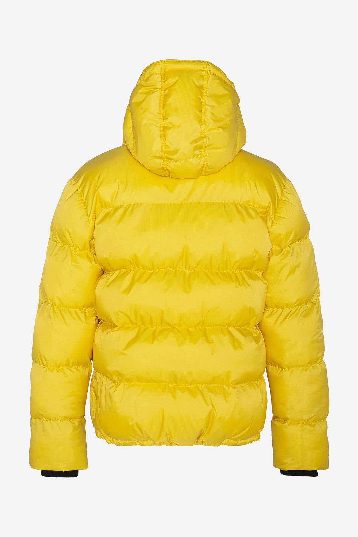 Yellow quilted down jacket - Image n°4