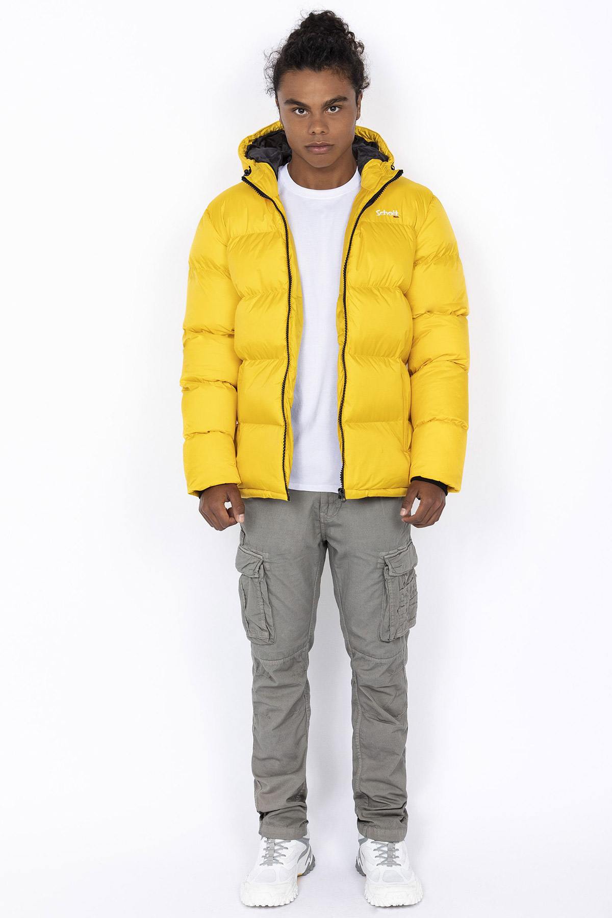 Yellow quilted down jacket - Image n°2