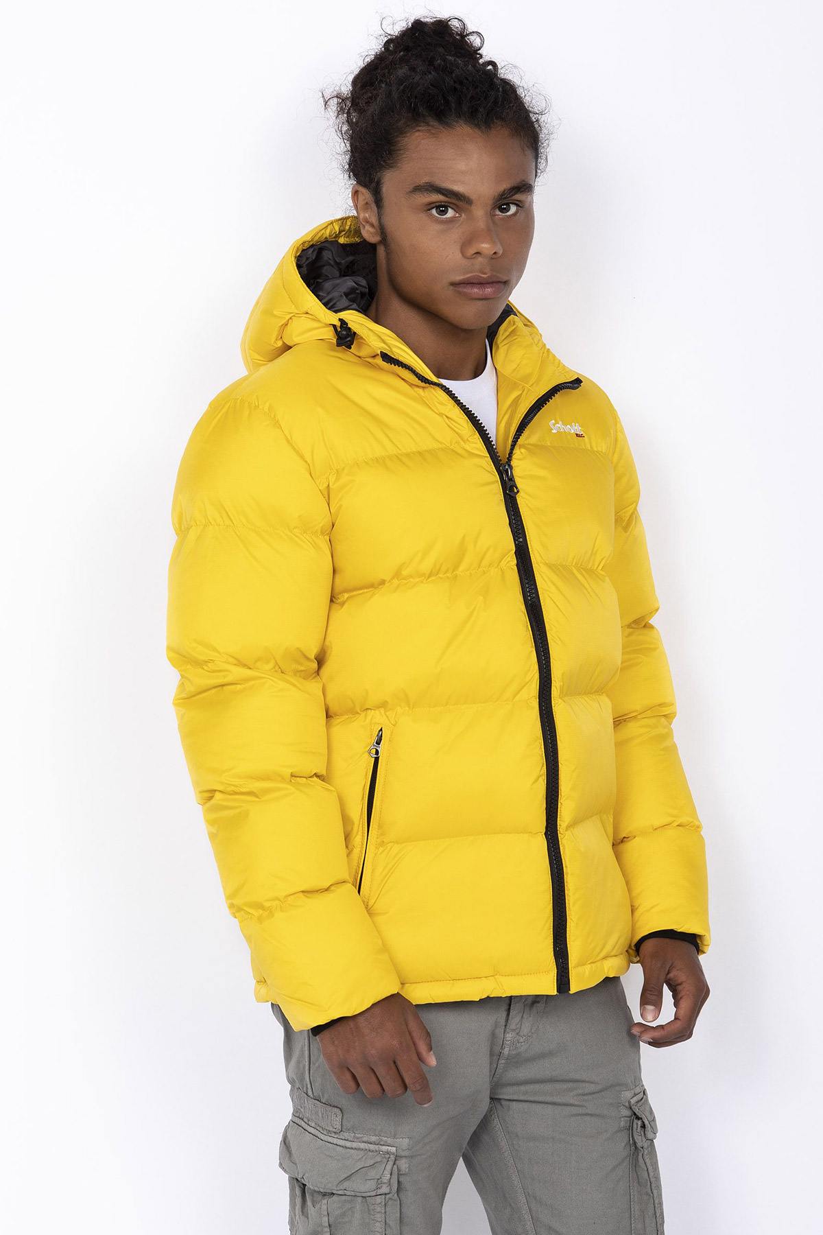 Yellow quilted down jacket - Image n°6