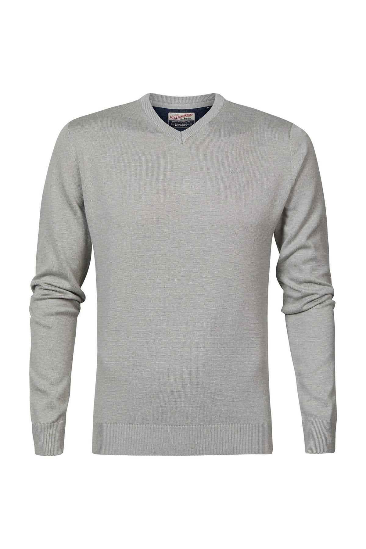 Light gray fine knit sweater - Image n°6