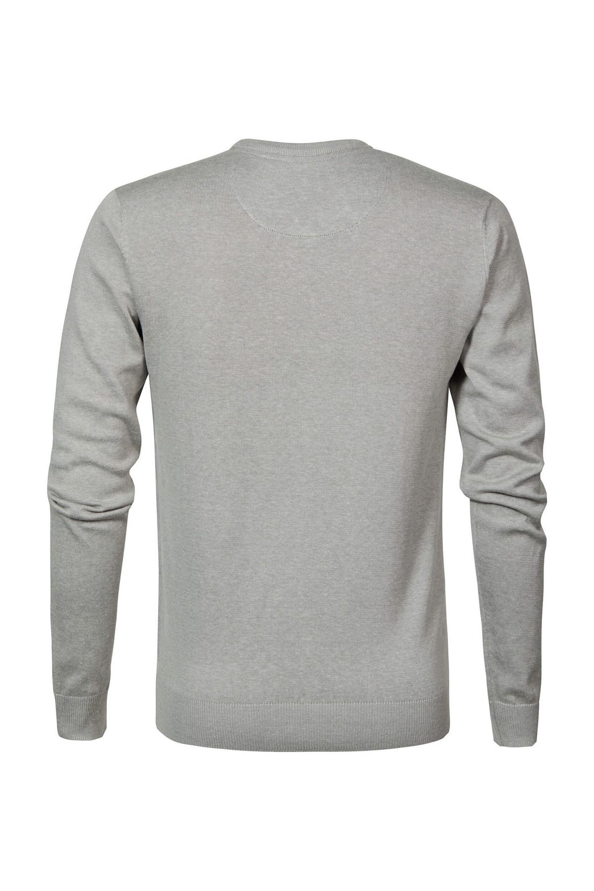 Light gray fine knit sweater - Image n°7