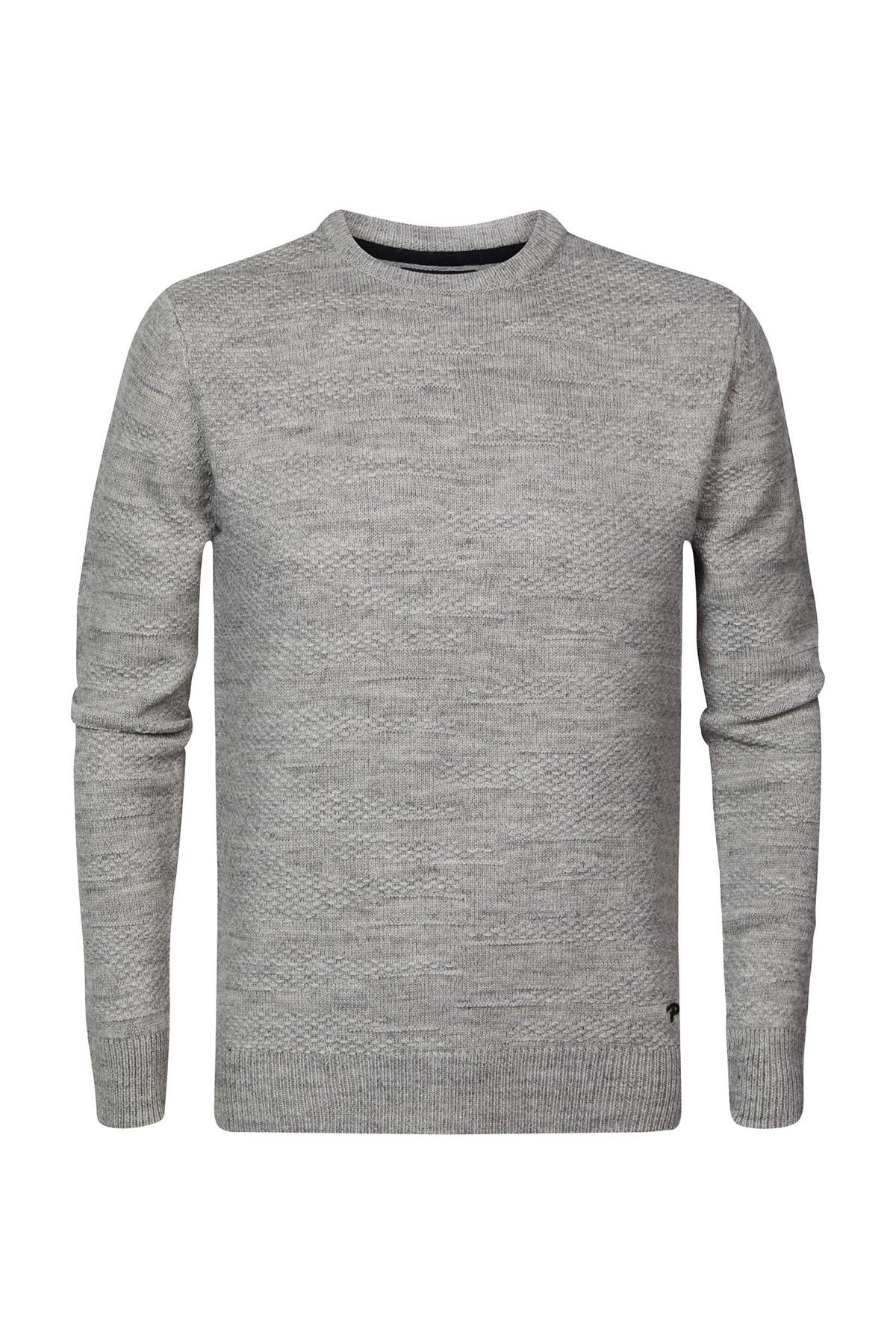 Light gray acrylic and wool sweater - Image n°6