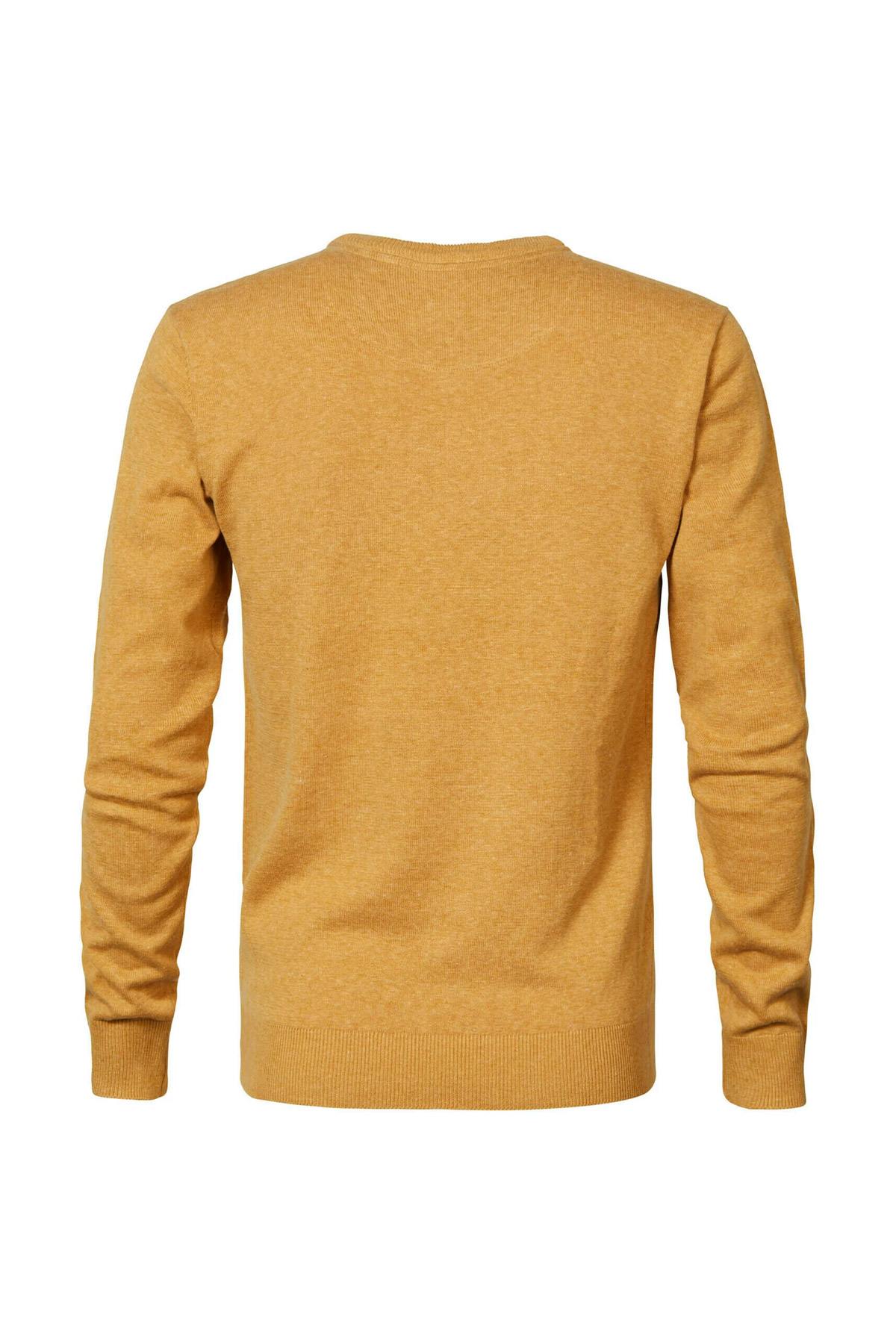 Men's light yellow v-neck sweater - Image n°6