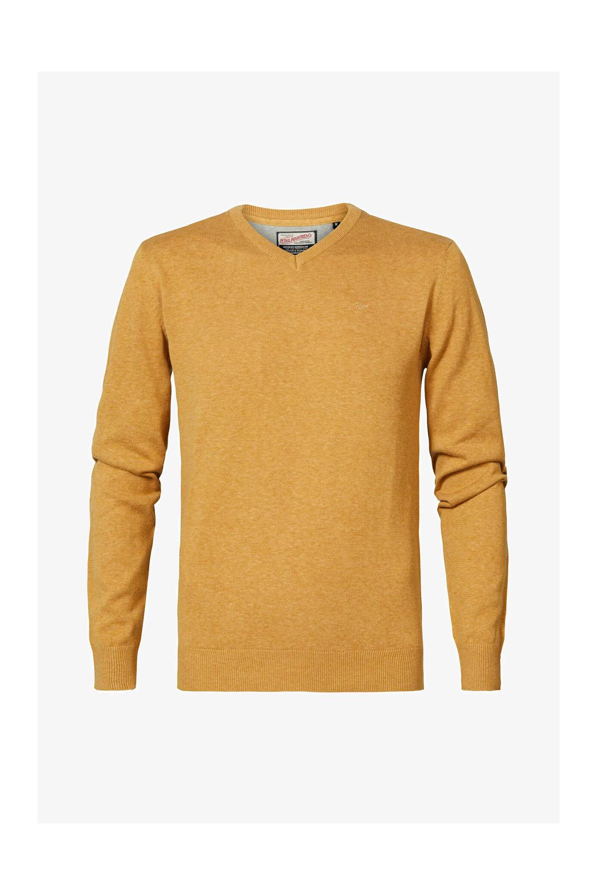 Men's light yellow v-neck sweater - Image n°5