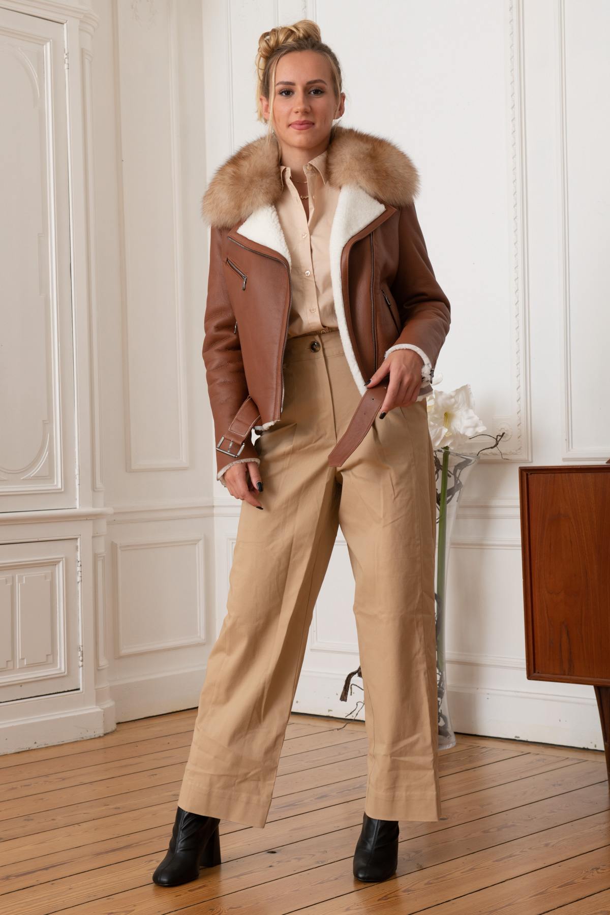 Luxury shearling jacket - Image n°2