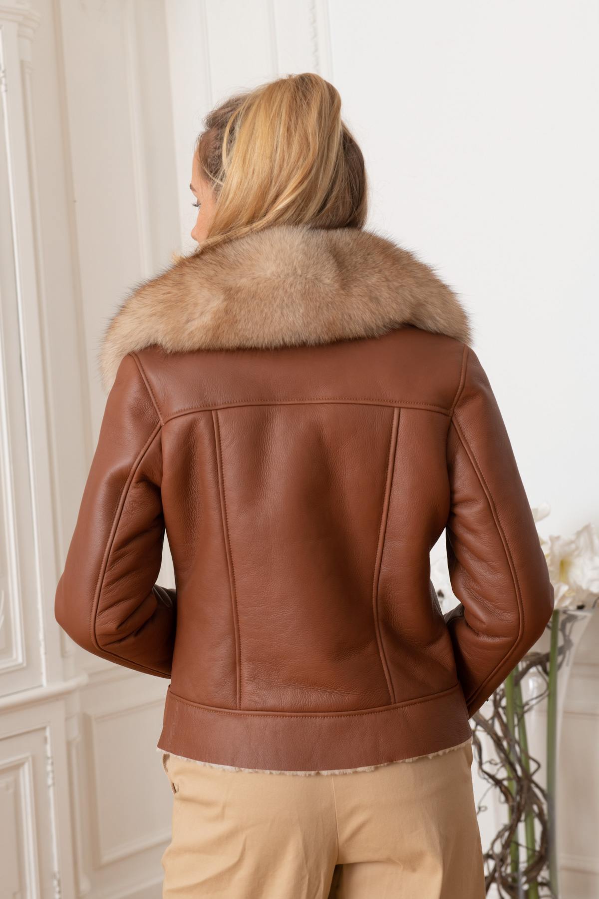 Luxury shearling jacket - Image n°6