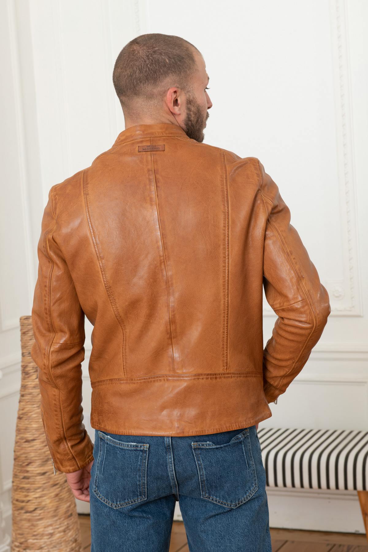 Eco-responsible leather jacket - Image n°4