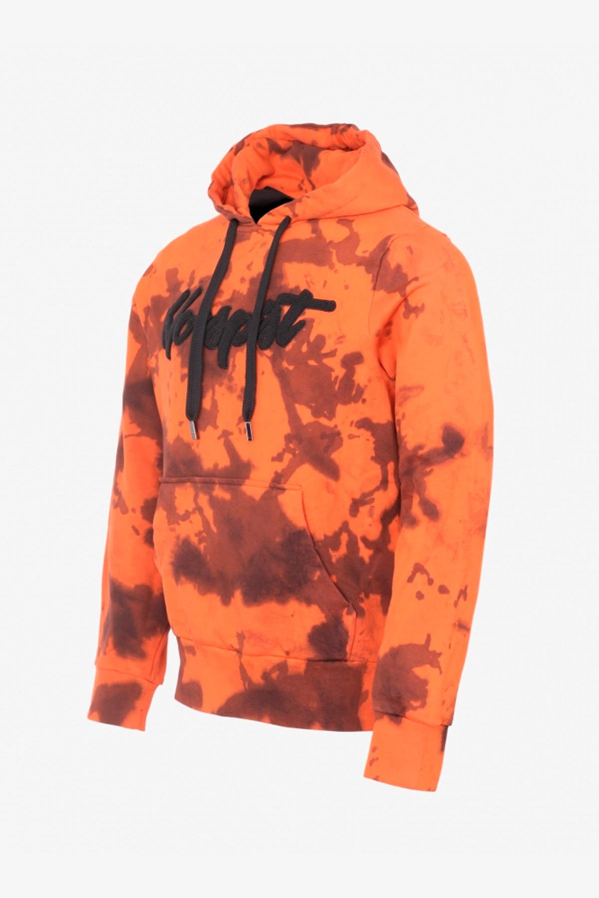 Men's orange camouflage sweater - Image n°6