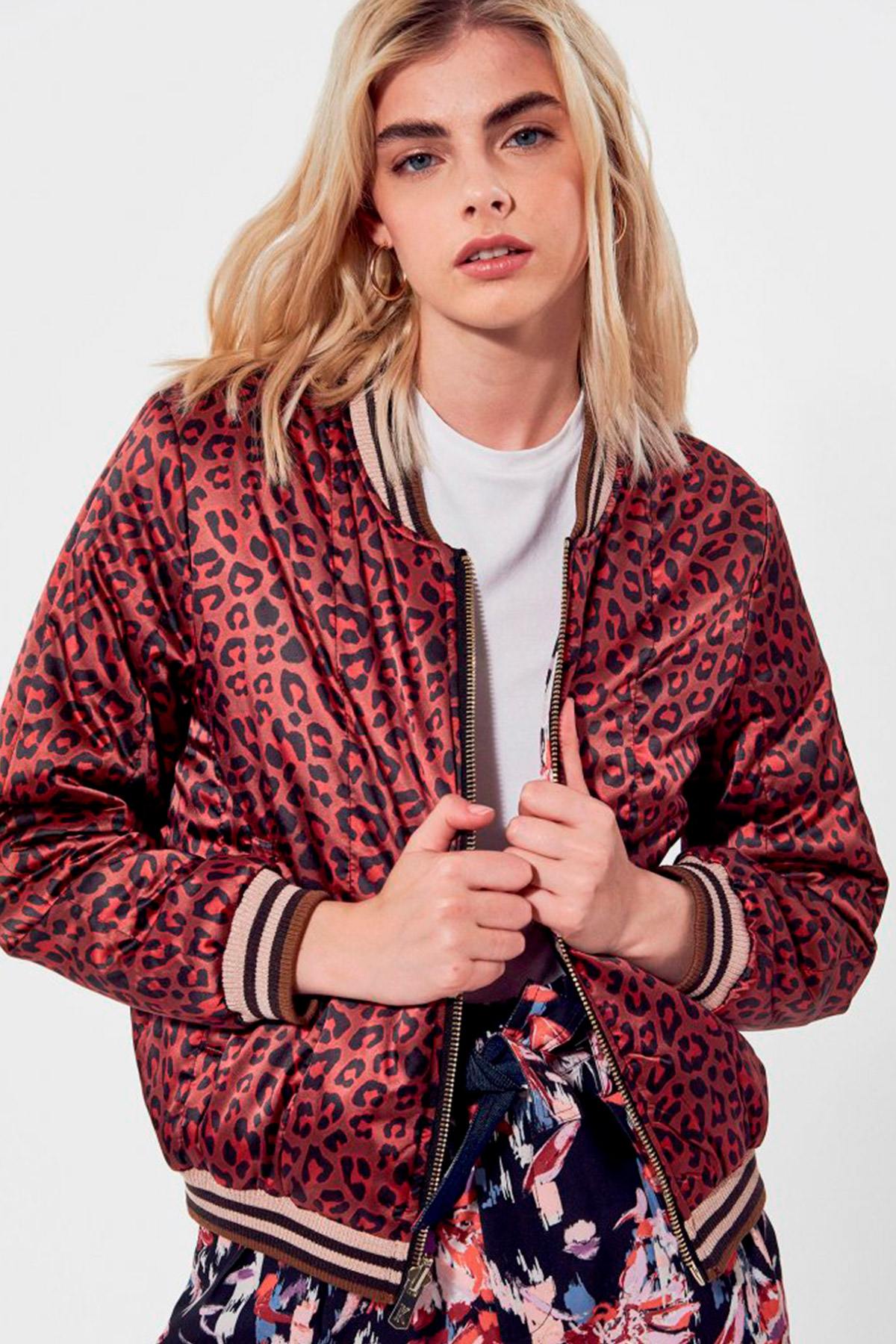 Reversible leopard or floral pattern jacket - Image n°1