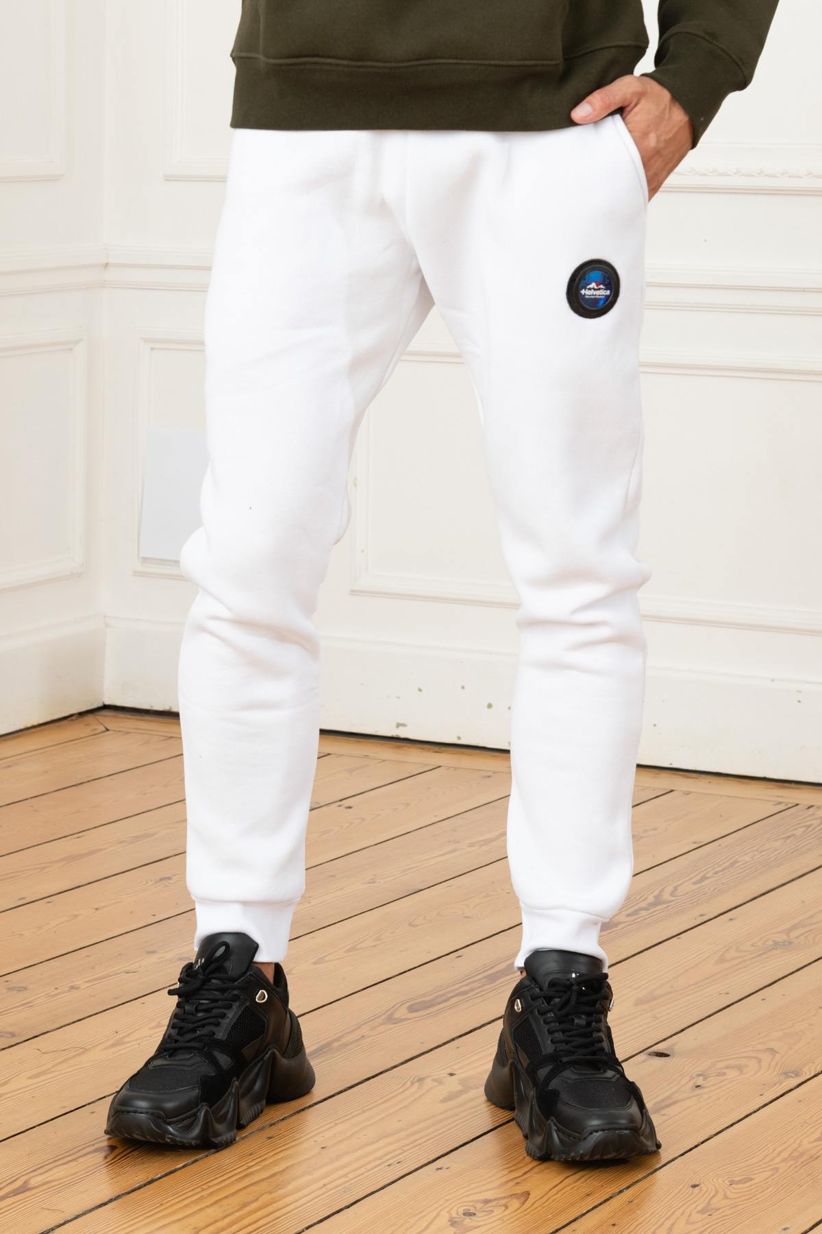 White urbanwear jogging pants - Image n°5