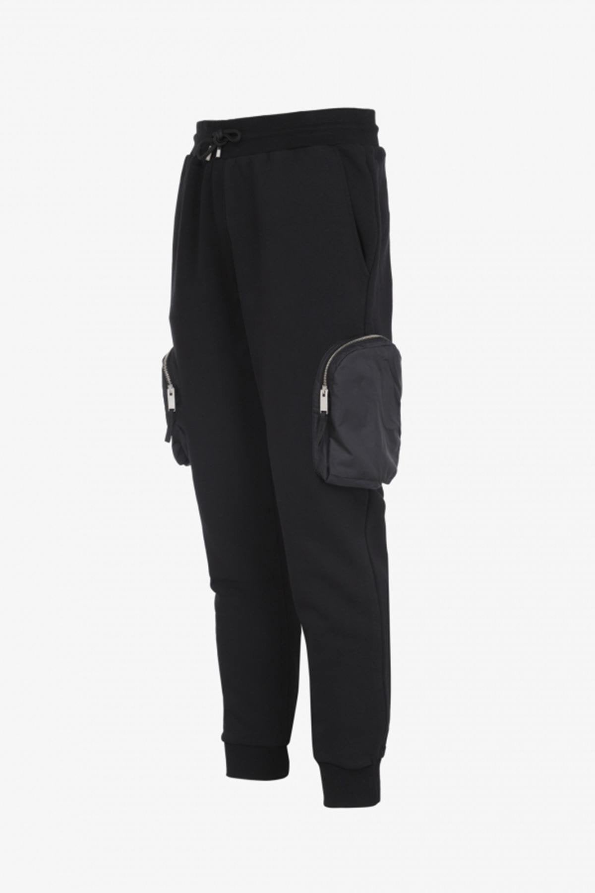 Black cotton sweatpants - Image n°1