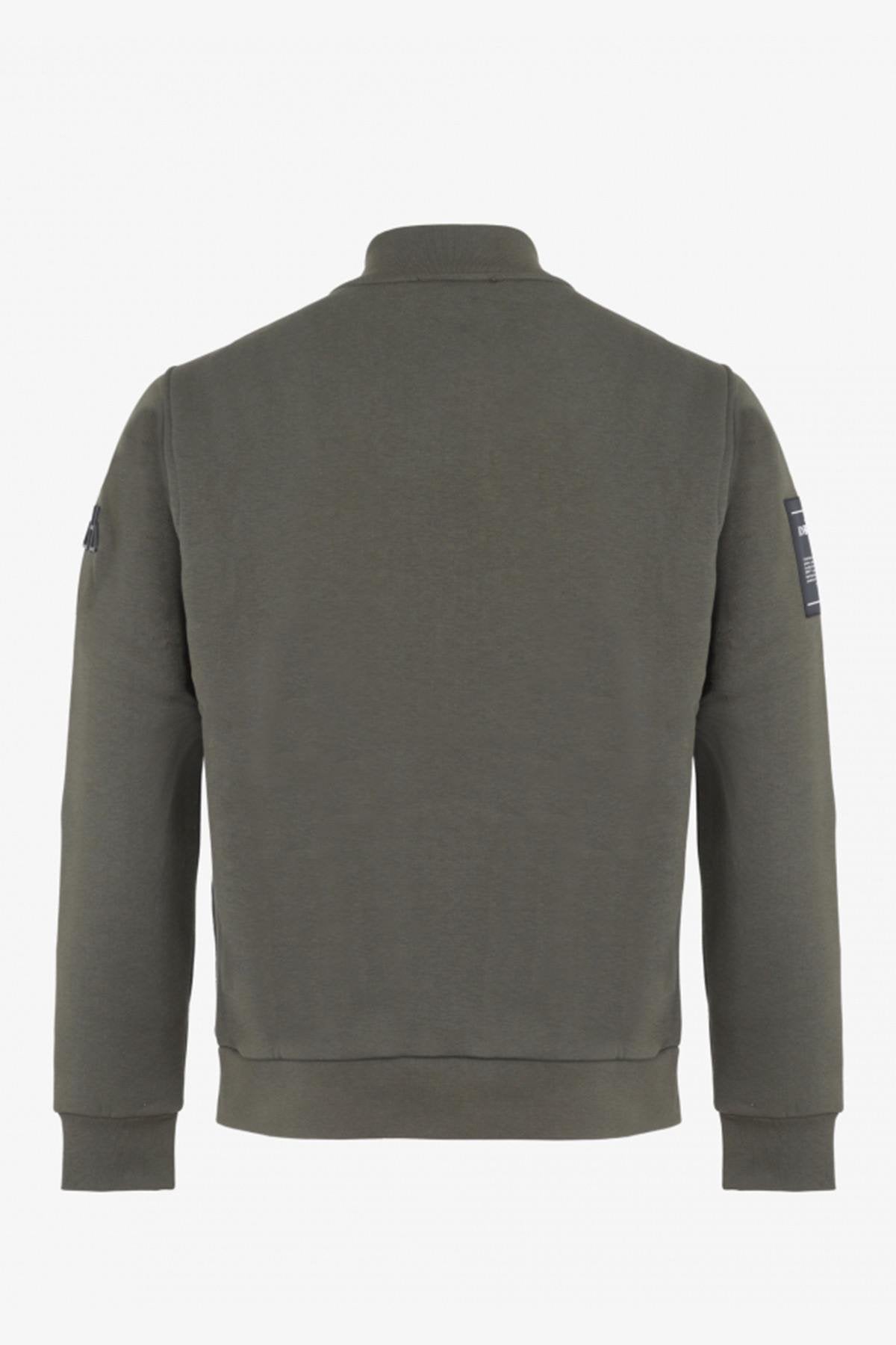 Khaki sportswear teddy jacket - Image n°2