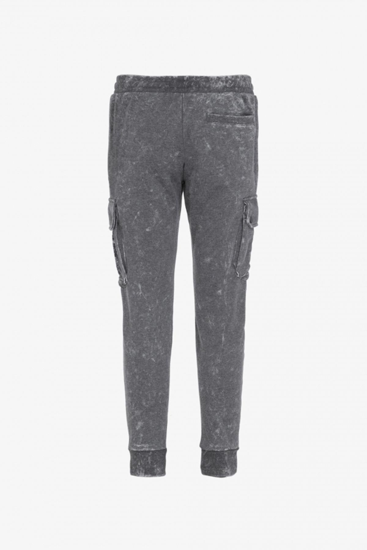 Gray worn effect jogging pants - Image n°2