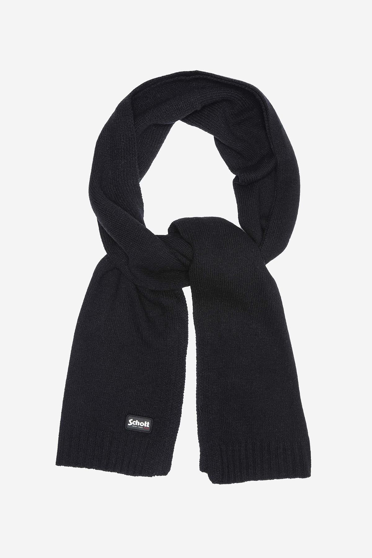 Black wool scarf - Image n°1