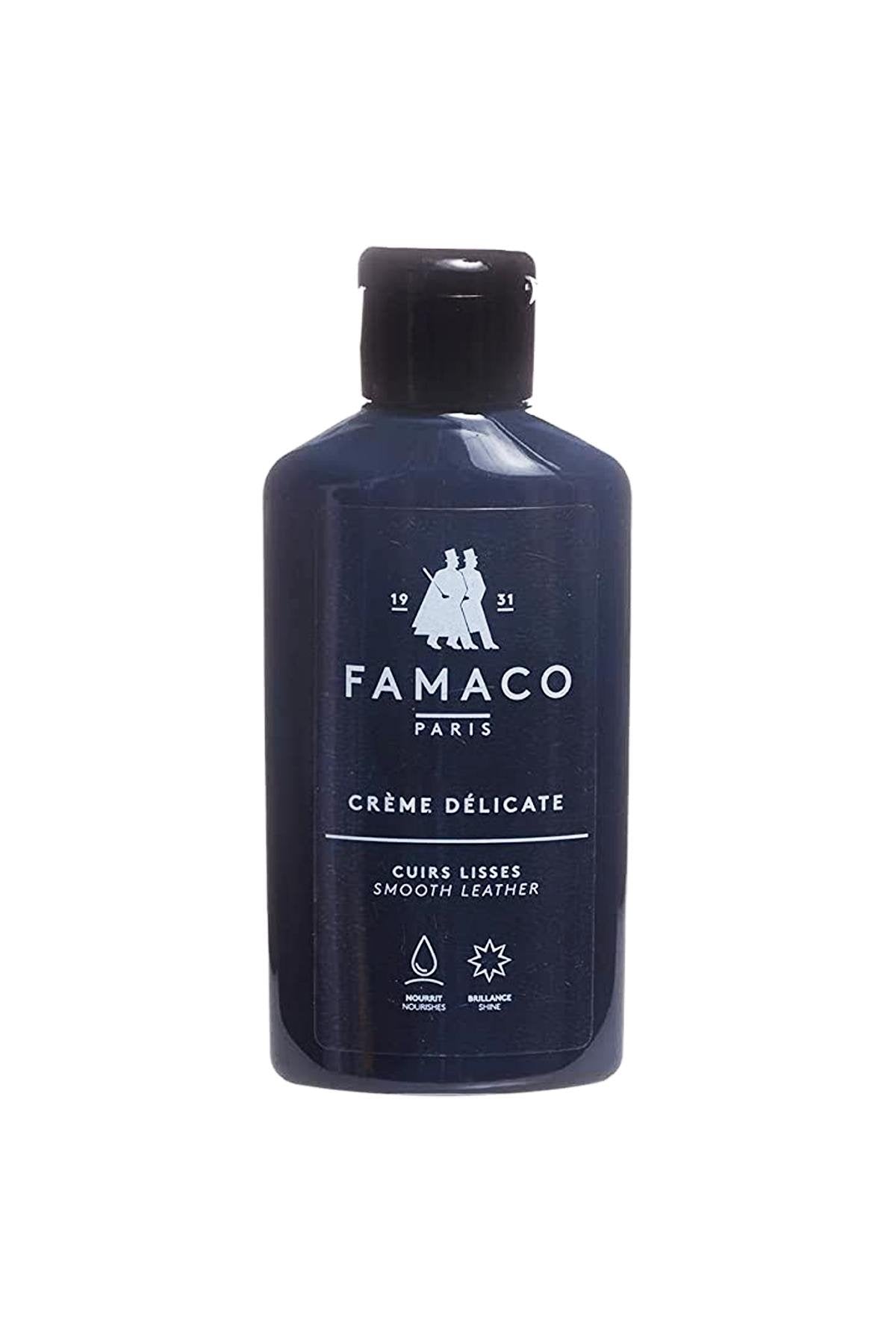 Delicate navy blue cream for smooth leather 125ml - Image n°1