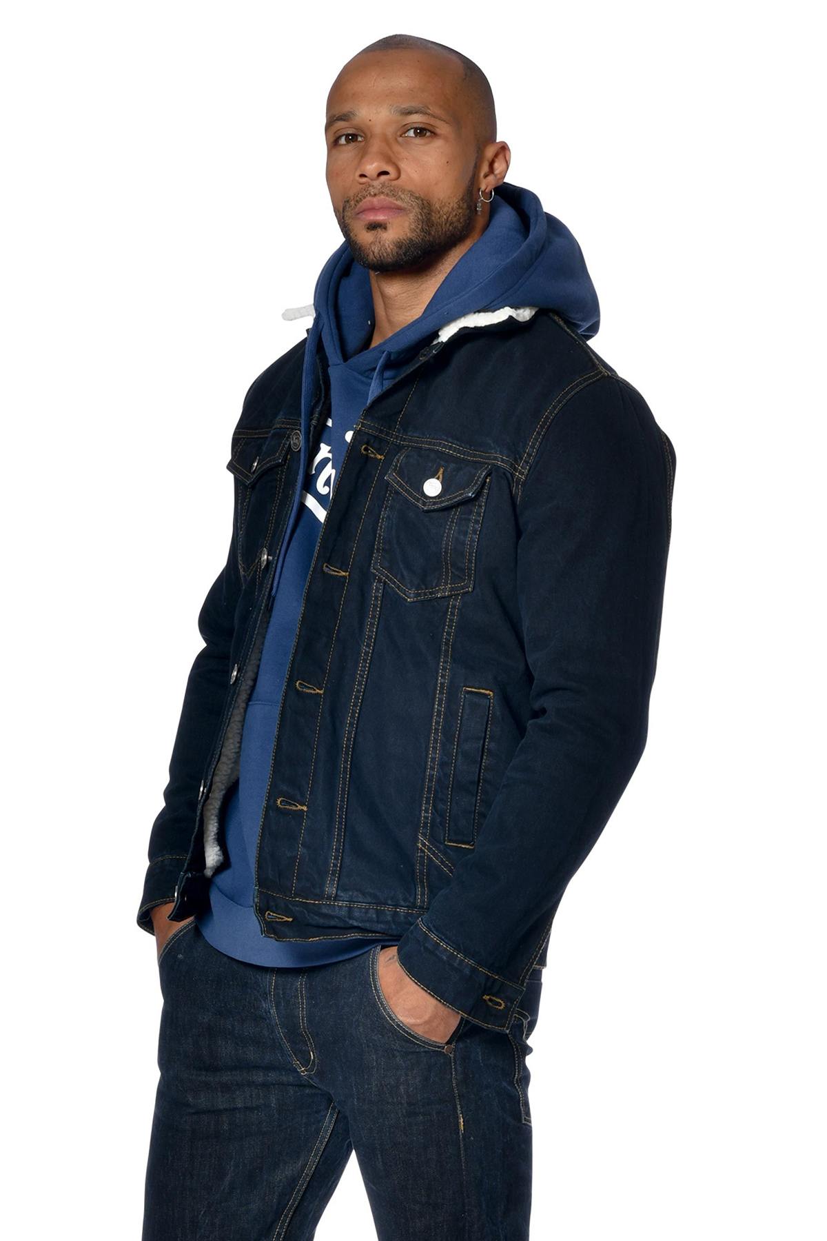 Fleece denim jacket - Image n°3