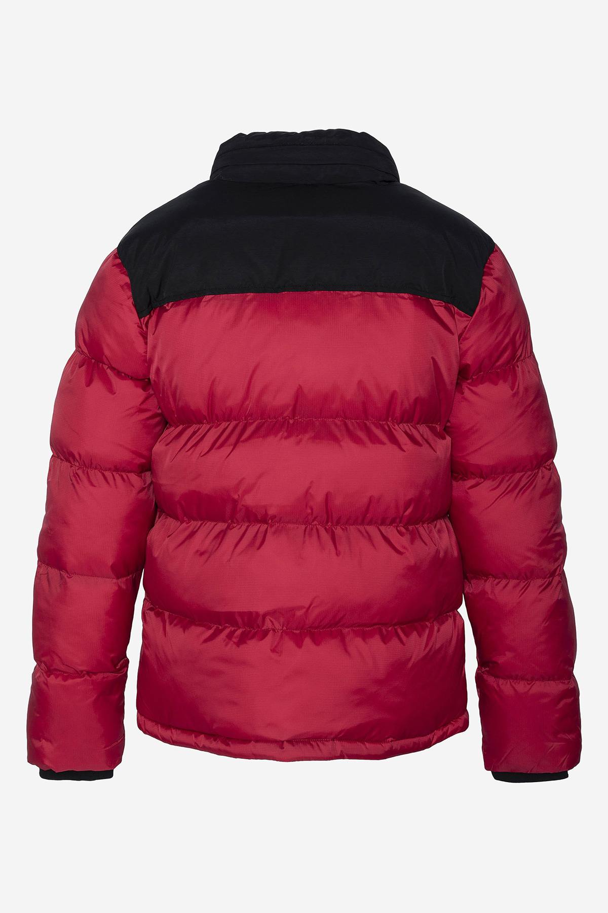 Red and black sportswear down jacket - Image n°2