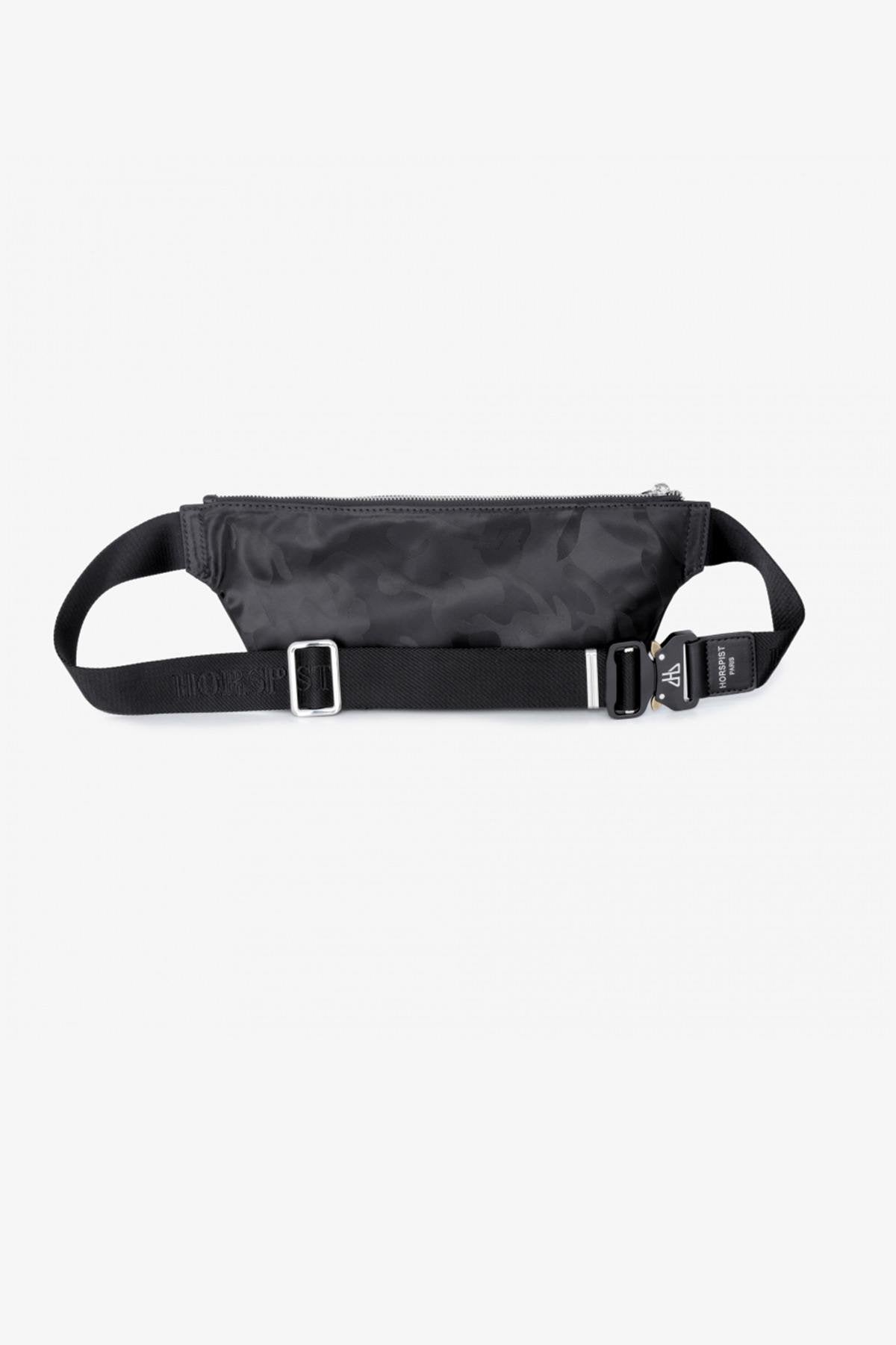 Black camouflage print fanny pack - Image n°2