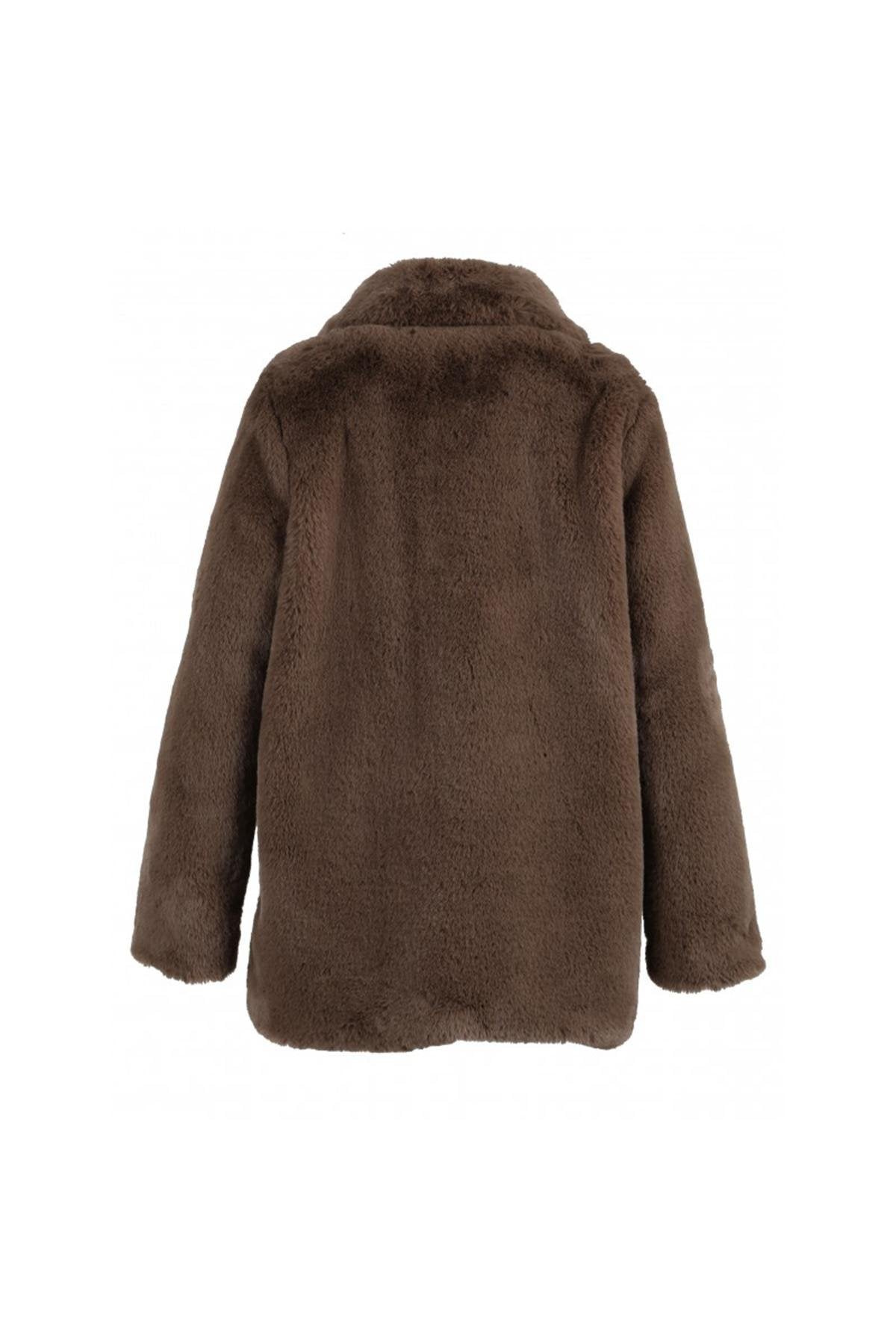 Short oversized faux fur coat - Image n°6