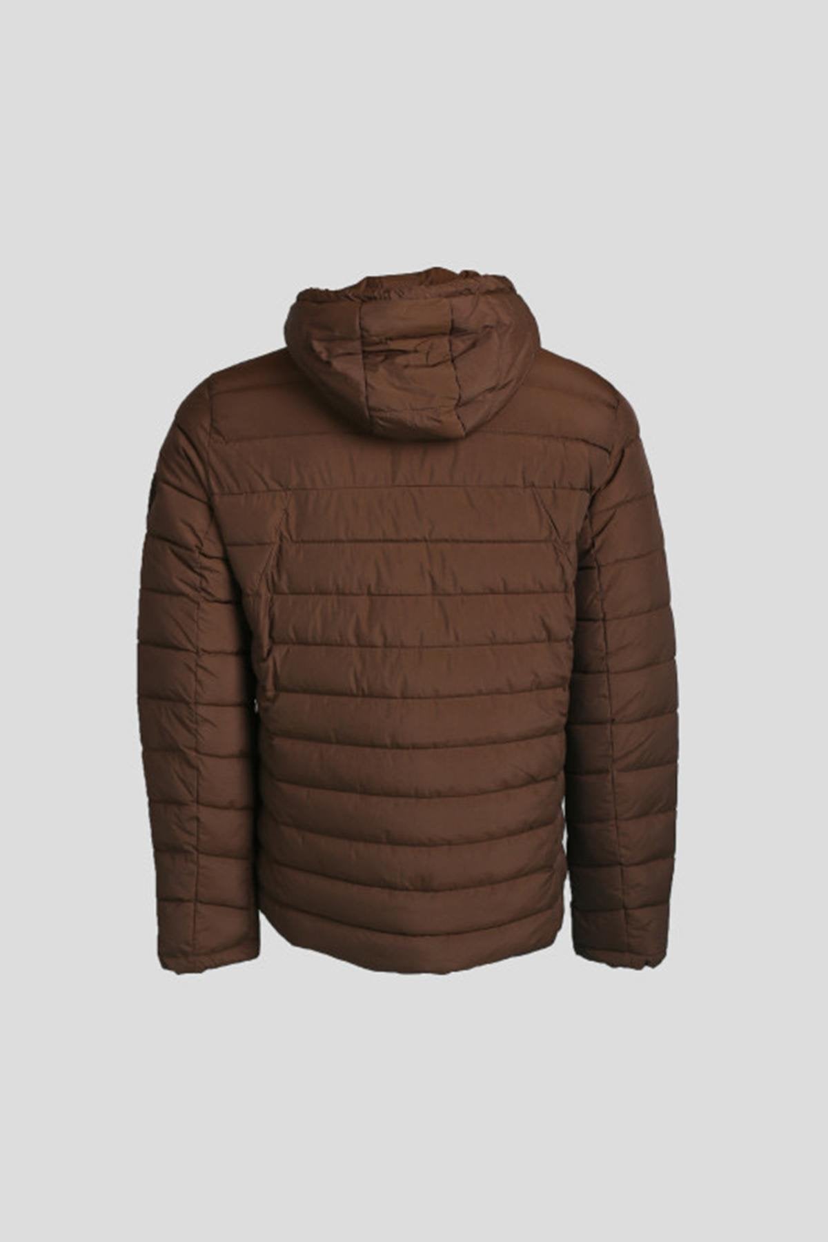 Brown quilted down jacket - Image n°2