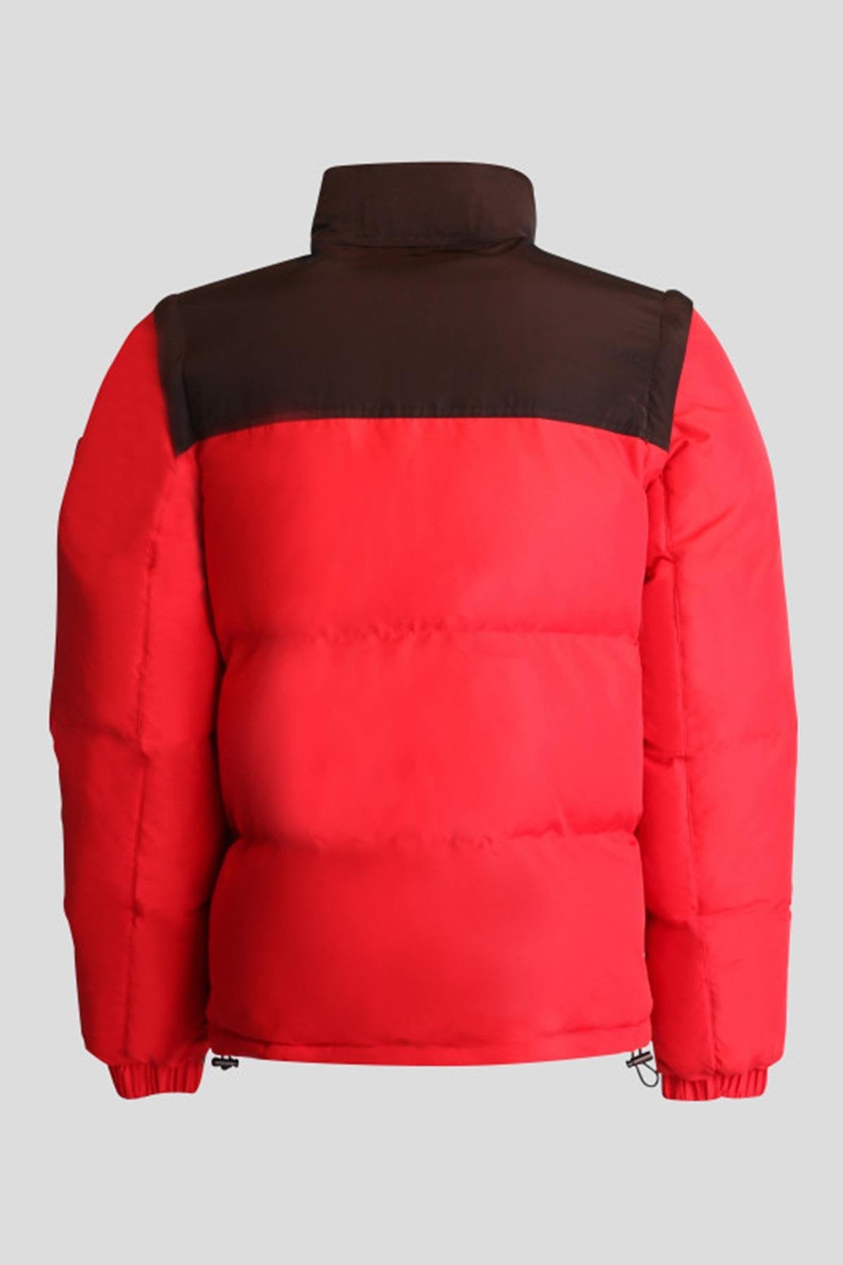 Down jacket with / without red and black sleeves - Image n°4