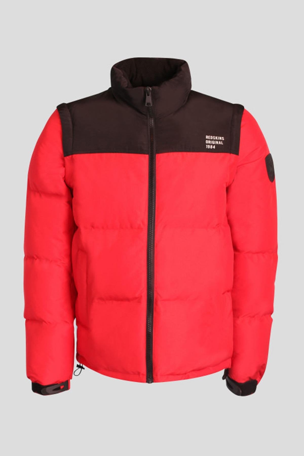 Down jacket with / without red and black sleeves - Image n°1