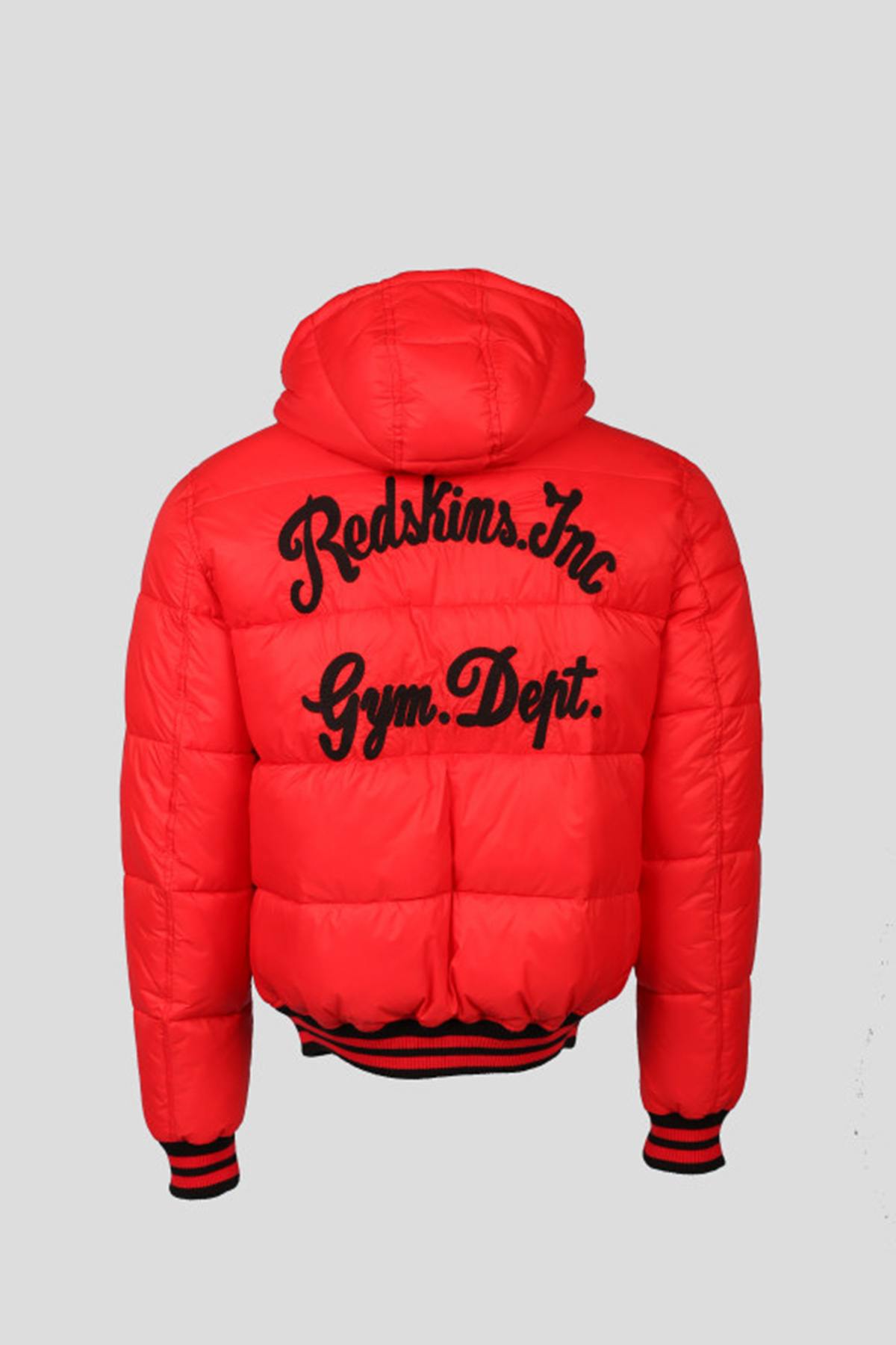 Warm red nylon down jacket - Image n°2