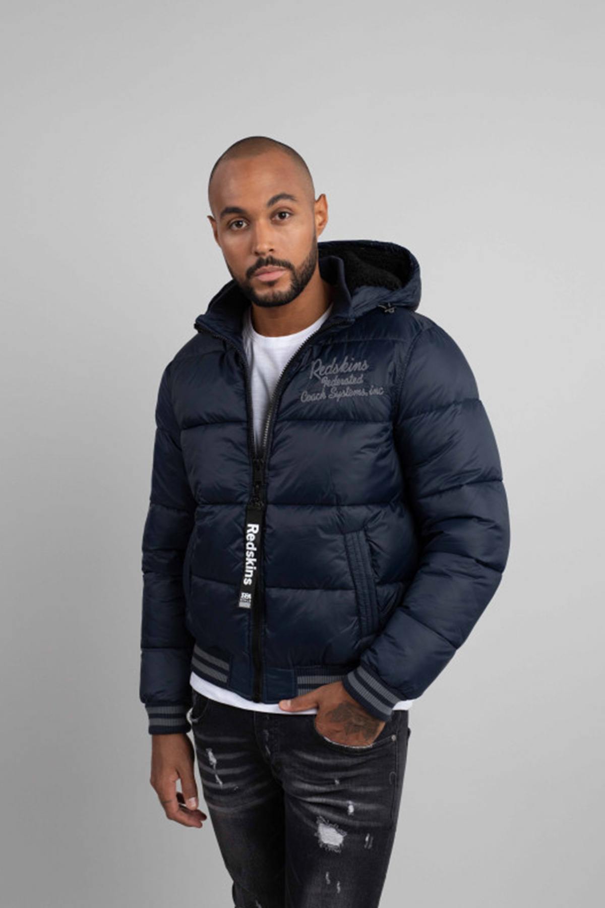 100% black nylon down jacket - Image n°1