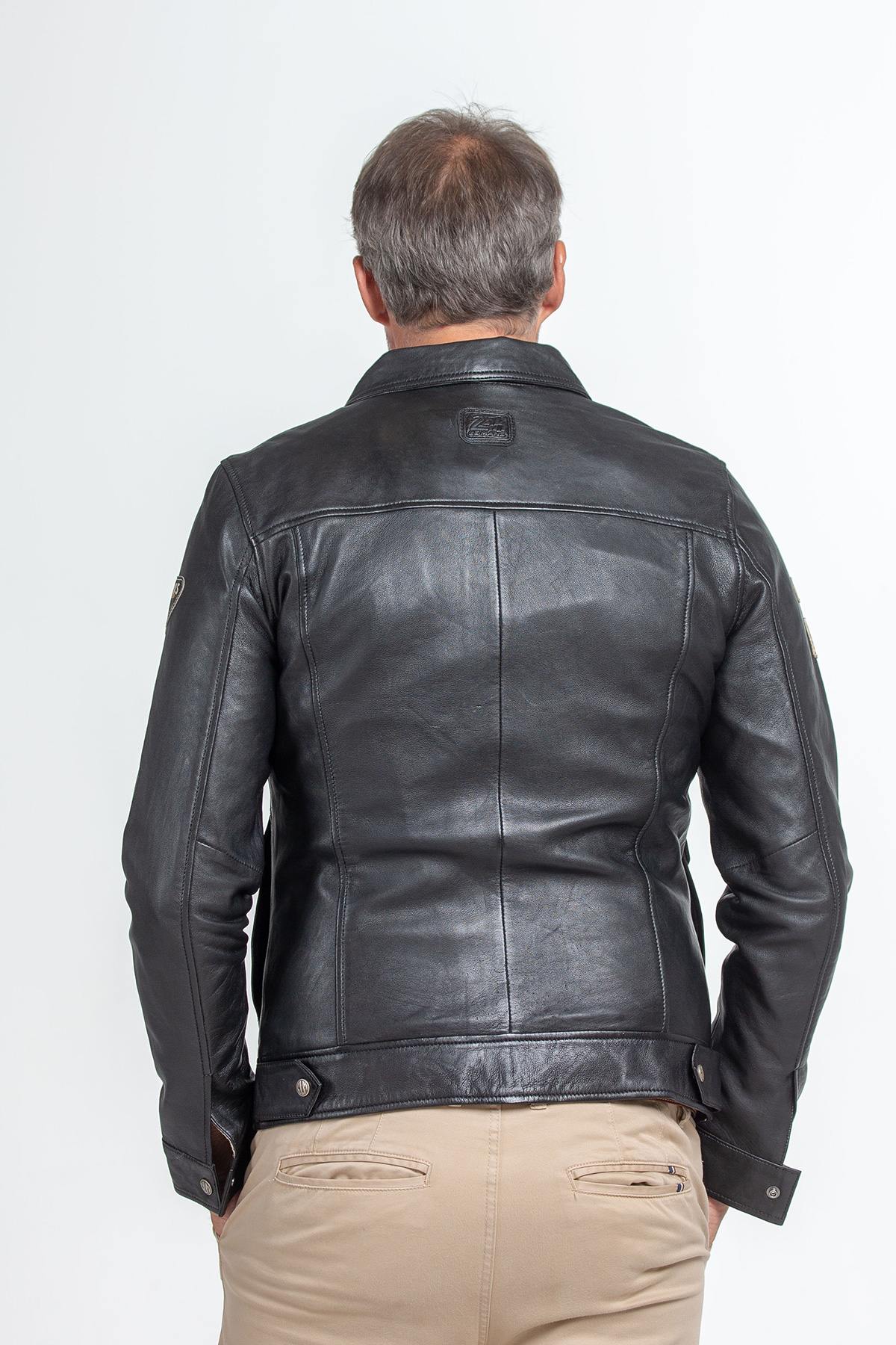 Black Steve McQueen Edition Leather Jacket - Image n°4